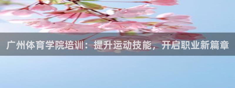 焦点娱乐平台是正规的吗：广州体育学院培训：提升运动技