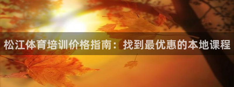 焦点娱乐官网首页下载手机版：松江体育培训价格指南：找